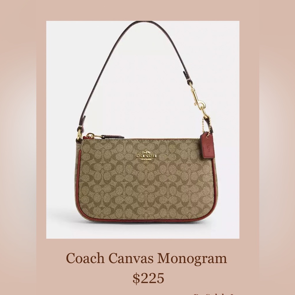 Stunning Coach Canvas Wristlet